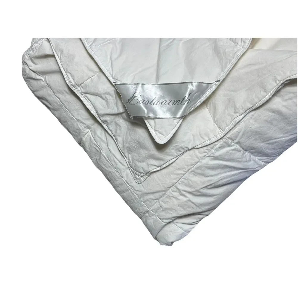 Eastwarmth Full Size Goose Down Comforter Lightweight White Cotton Duvet Insert